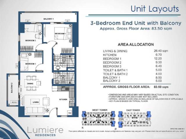 Lumiere DMCI 3 Bedroom