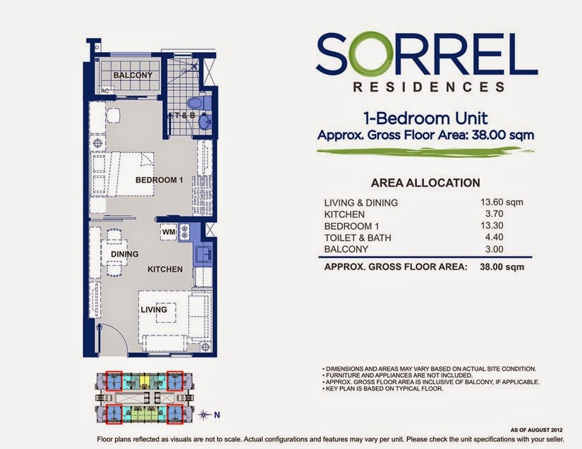 Sorrel 1 Bedroom Unit Layout DMCI
