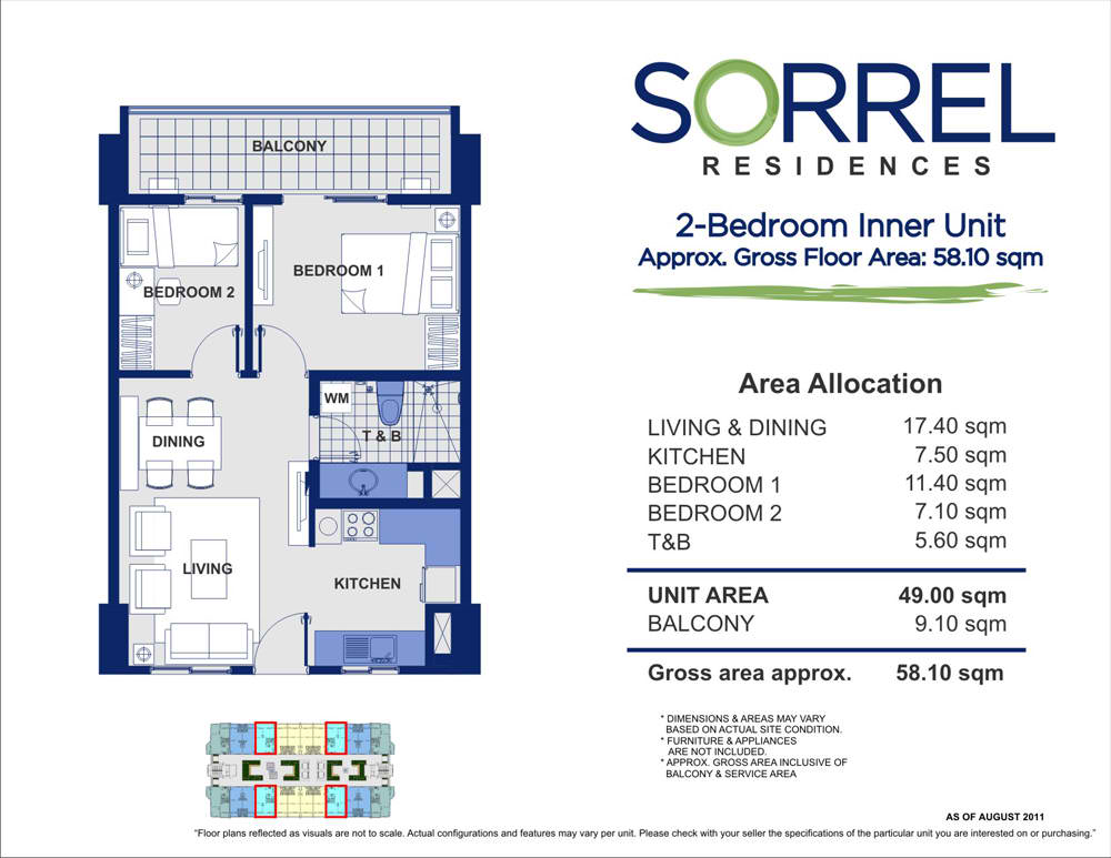 SORREL RESIDENCES 2BR 49SQM