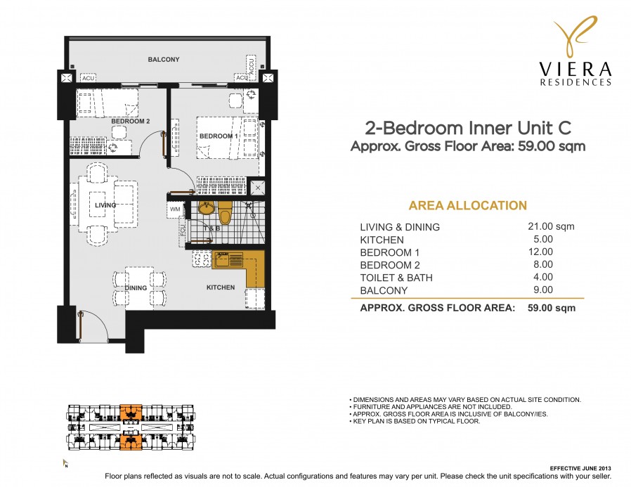 VIERA RESIDENCES 2 bedroom unit C