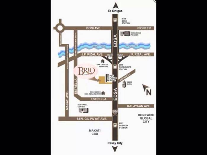 Brio Tower Location Map