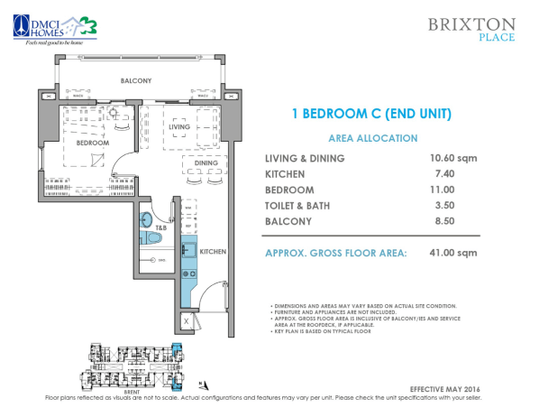 Brixton Place 1 Bedroom 41 sq meters