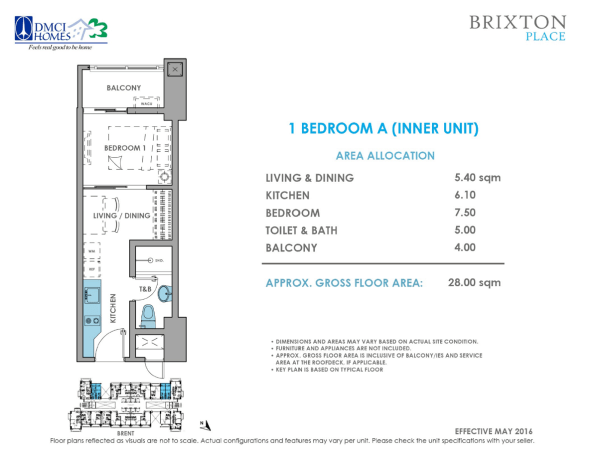 Brixton Place 1 Bedroom 28 sq meters