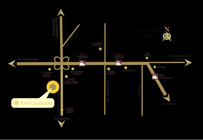 Celandine Location Map