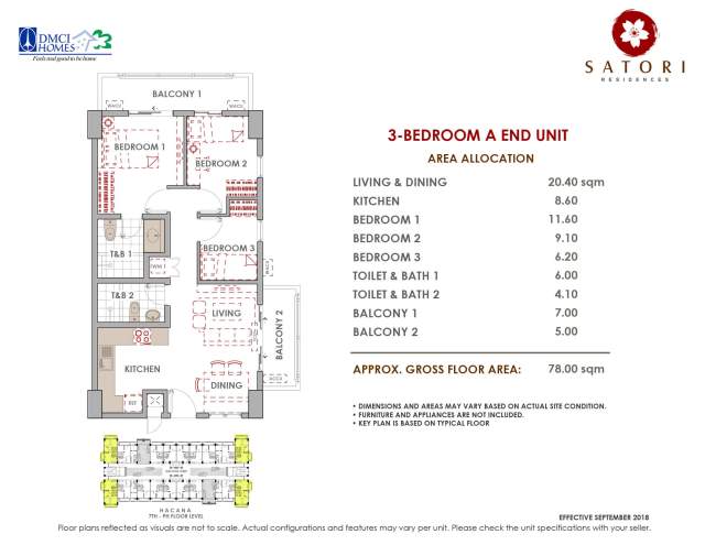 atori Hacana 3 Bedroom A