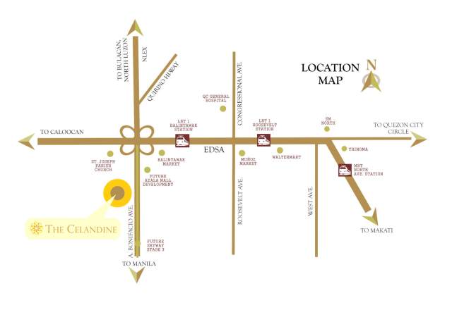 Celandine Location Map