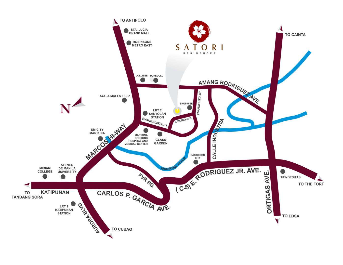 Satori DMCI Location Map in Pasig City, Philippines